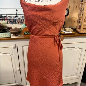 Maurices Asymmetrical Terracotta Dress